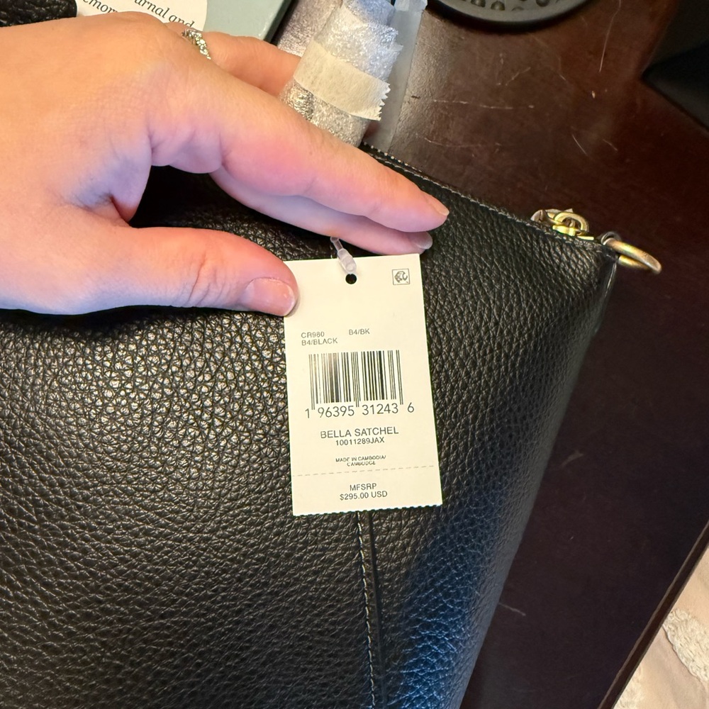 Coach Black Pebbled Leather Satchel